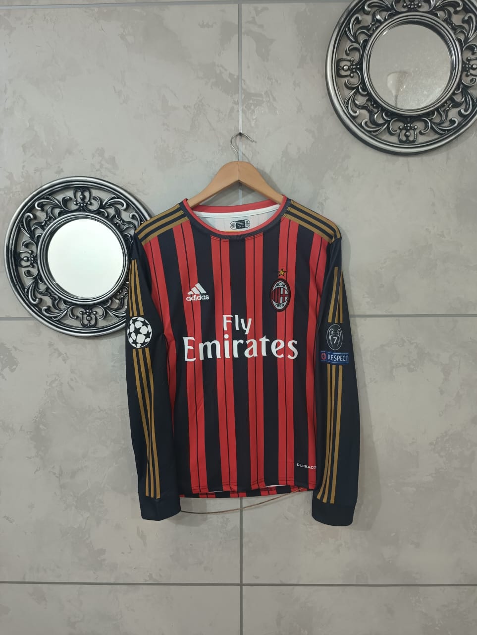 AC Milan 2013-14 Home Jersey (Kaka #22, Champions League Edition)