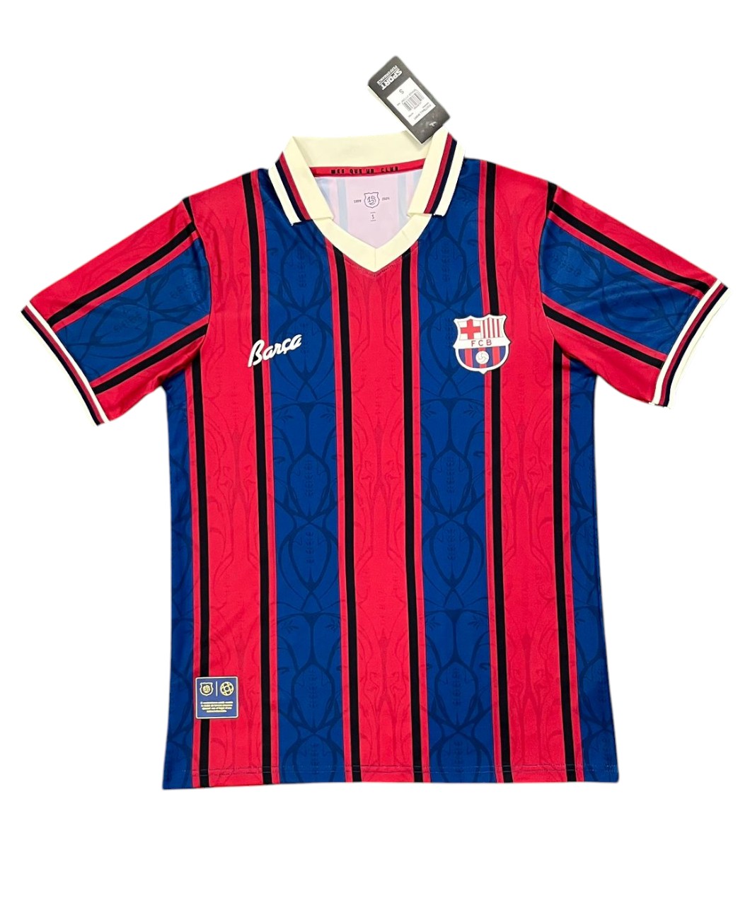 retro-style FC Barcelona home kit